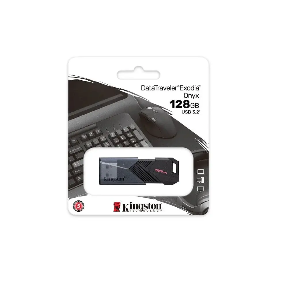 Protector de Pantalla Pendrive Retráctil 128Gb Usb3.2 Onix Negro
