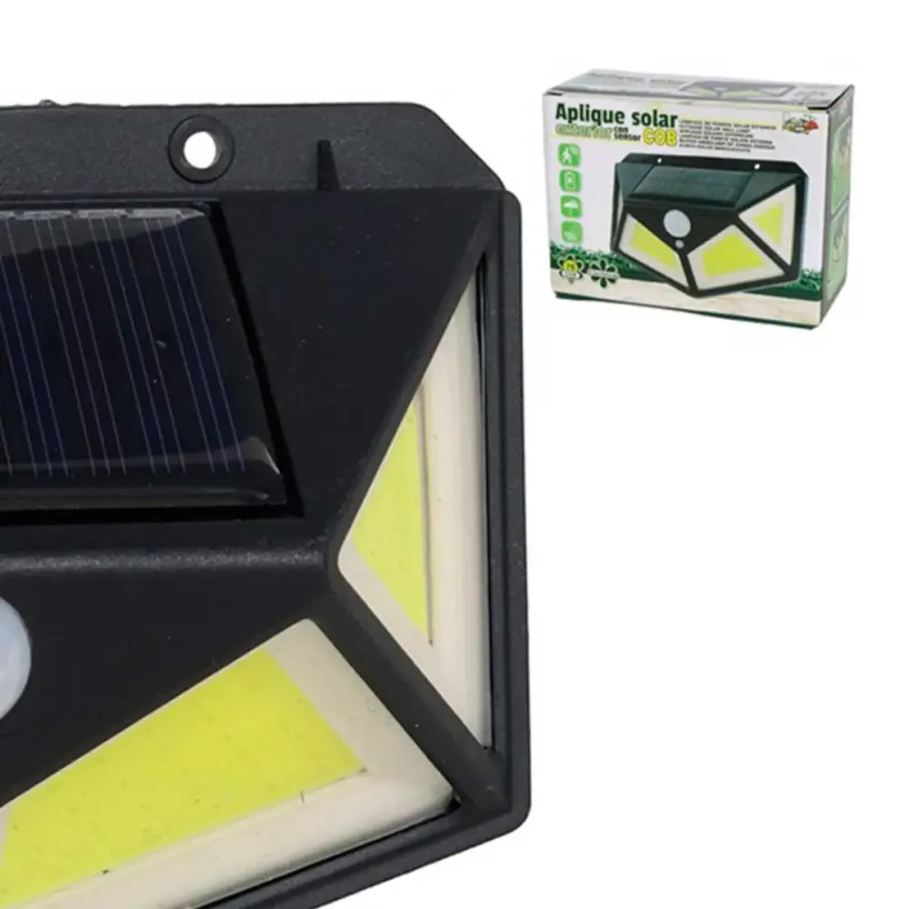 Aplique solar para exterior con sensor 100LED