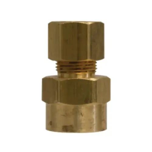1/4 Inch Compression 1/4 Inch FNPTF Light Pattern Adapter Latón 18146L