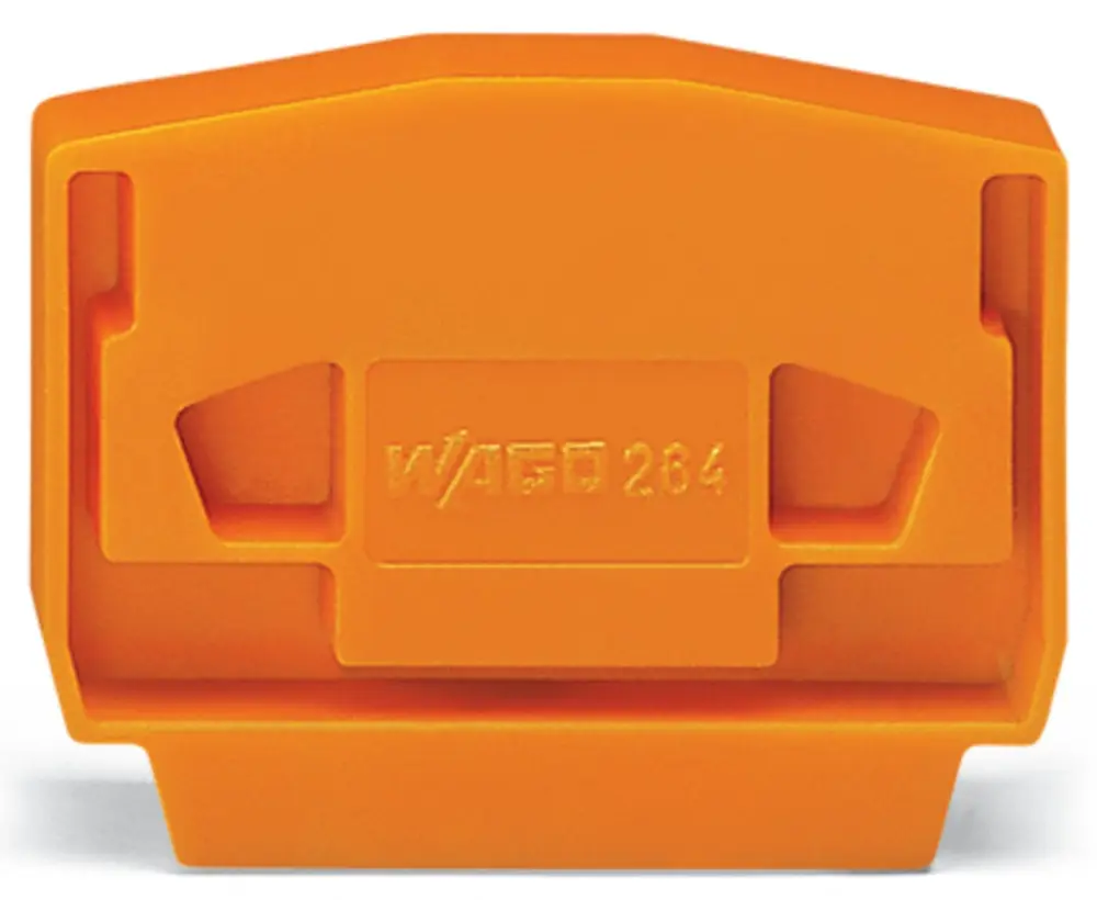 Placa final e intermedia WAGO serie 264, para utilizar con Bornas de carril | 264-370