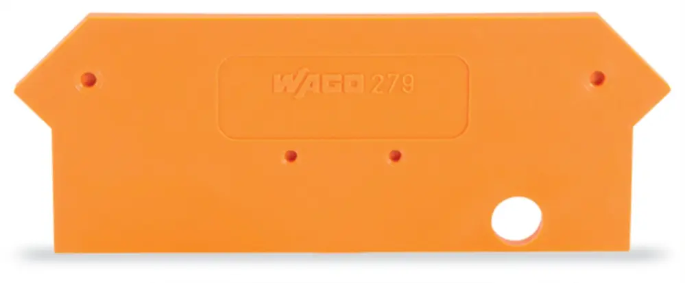 Placa final e intermedia WAGO serie 279, para utilizar con Bornas de carril | 279-317