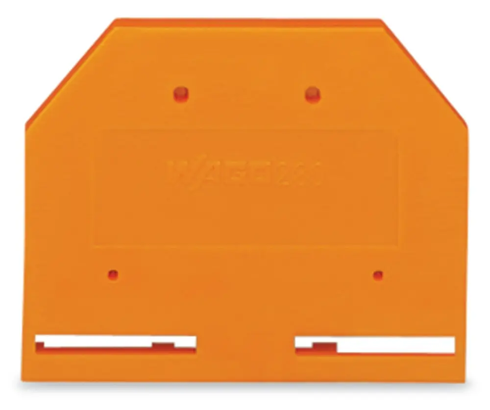 Placa final e intermedia WAGO serie 280, para utilizar con Bornas de carril | 280-302