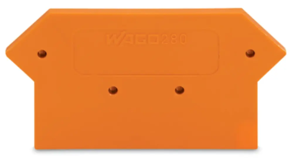 Placa final e intermedia WAGO serie 280, para utilizar con Bornas de carril | 280-331