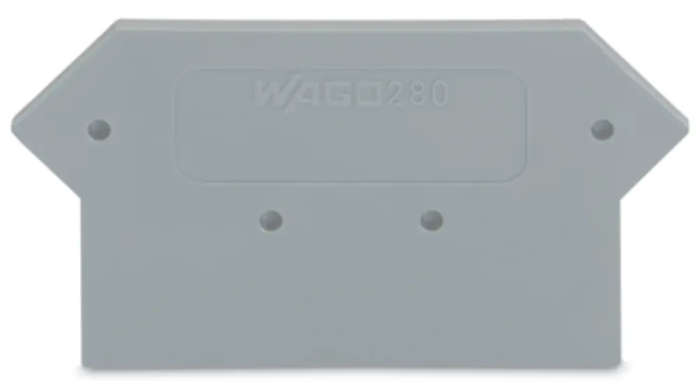 Placa final e intermedia WAGO serie 280, para utilizar con Bornas de carril | 280-330