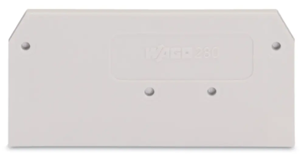 Placa final e intermedia WAGO serie 280, para utilizar con Bornas de carril | 280-356