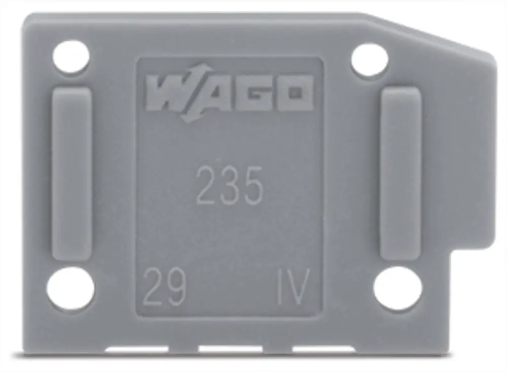 Placa final WAGO serie 235, para utilizar con Bornas de carril | 235-600