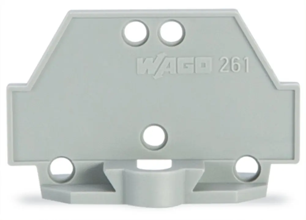 Placa final WAGO serie 261, para utilizar con Bornas de carril | 261-410