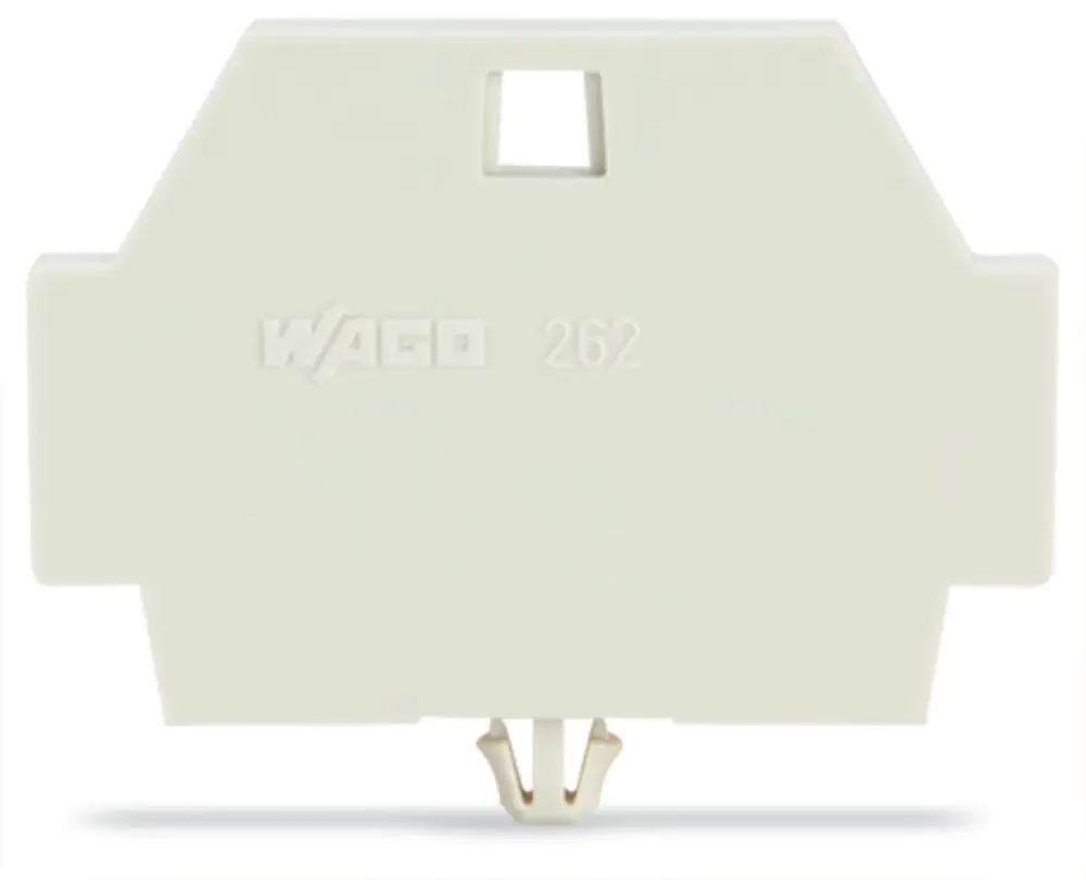 Placa final WAGO serie 262, para utilizar con Bornas de carril | 262-373
