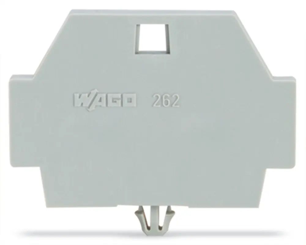 Placa final WAGO serie 262, para utilizar con Bornas de carril | 262-371