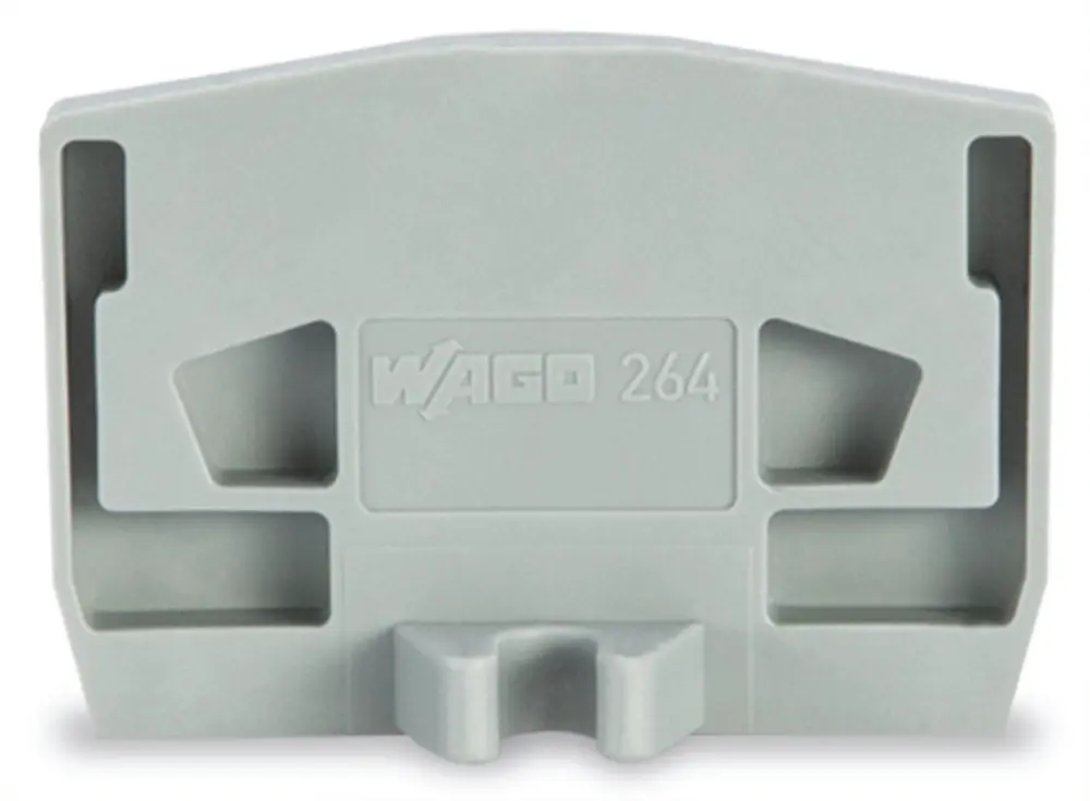 Placa final WAGO serie 264, para utilizar con Bornas de carril | 264-364