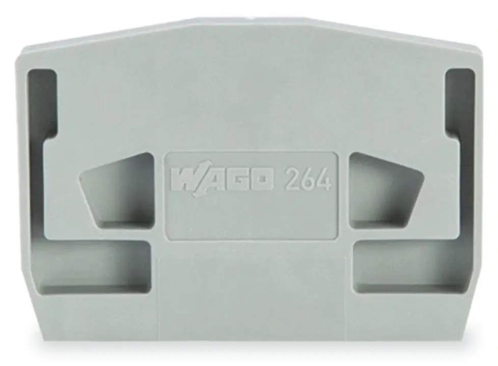 Placa final WAGO serie 264, para utilizar con Bornas de carril | 264-373
