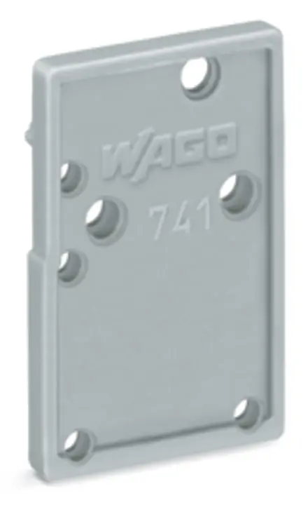 Placa final WAGO serie 741, para utilizar con Bornas de carril | 741-100