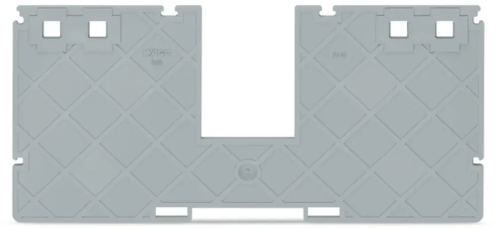 Placa separadora con barra puente WAGO serie 885, para utilizar con Bornas de carril | 885-550