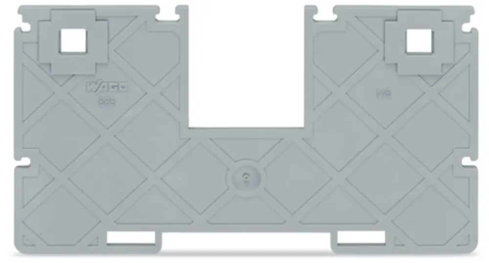 Placa separadora con barra puente WAGO serie 885, para utilizar con Bornas de carril | 885-546