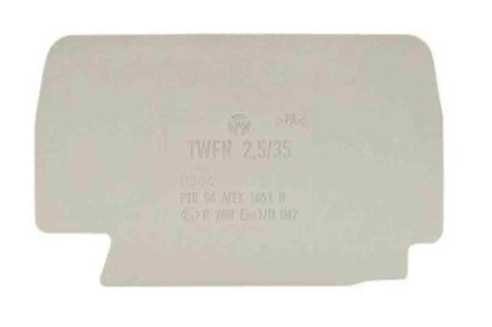 Placa de división Wieland serie TWFN, para utilizar con 5, bloques terminal de carril DIN WKFN 2 | 07.312.6855.0