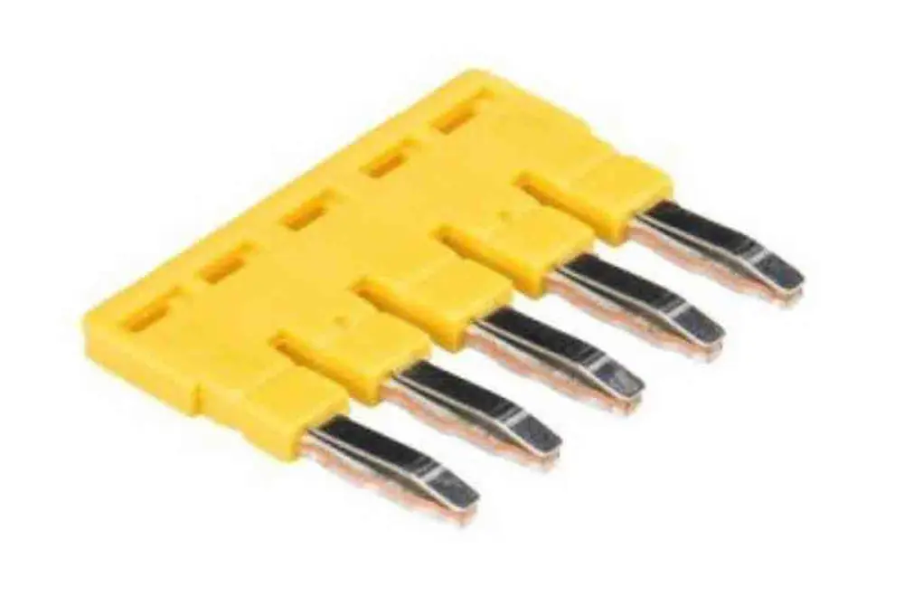 Tira de jumpers Wieland serie IVB WKF 4, para utilizar con Bloques terminal de carril DIN tipo WKF | Z7.261.1527.0