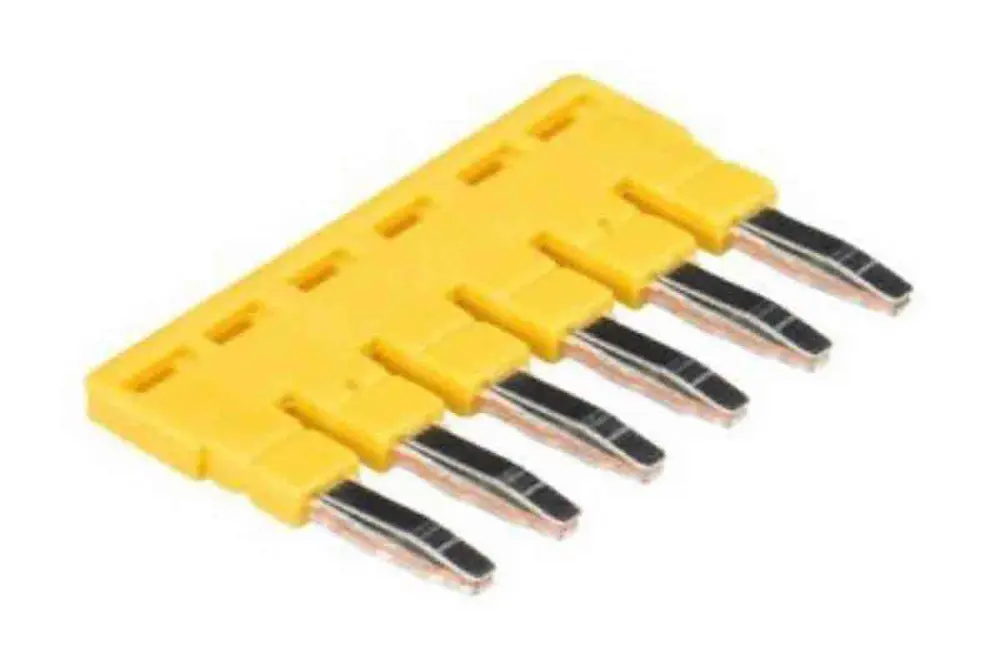 Tira de jumpers Wieland serie IVB WKF 4, para utilizar con Bloques terminal de carril DIN tipo WKF | Z7.261.1627.0