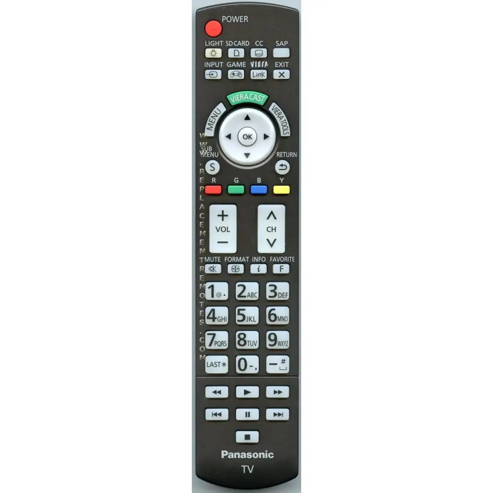 Control remoto para televisor Panasonic N2QAYB000486 | Alta Velocidad de Datos