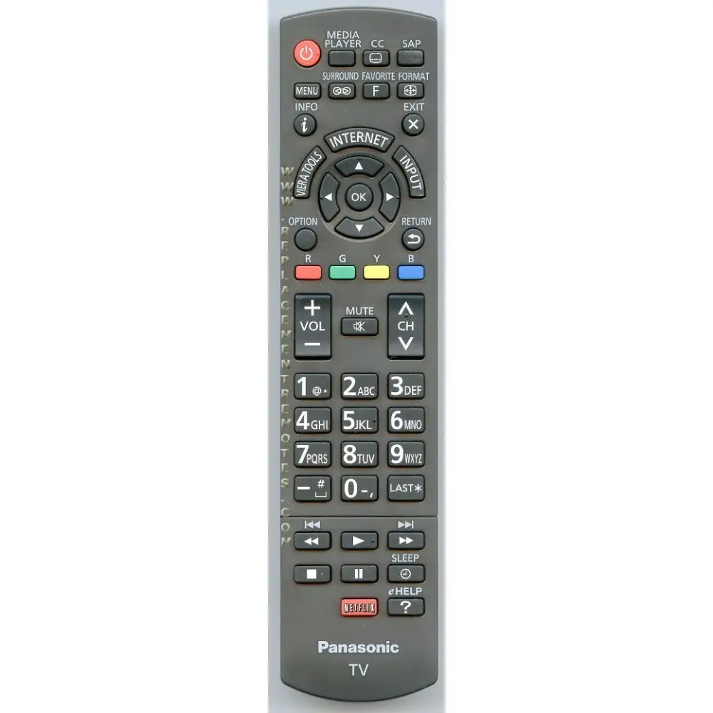 Control remoto para televisor Panasonic N2QAYB000827 Fácil Instalación