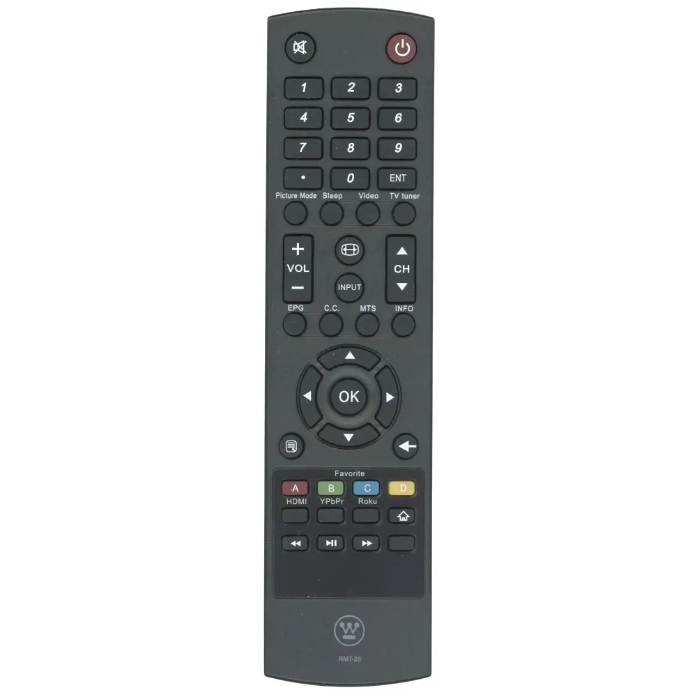 Control remoto para TV Westinghouse RMT-25 para Paredes de Yeso