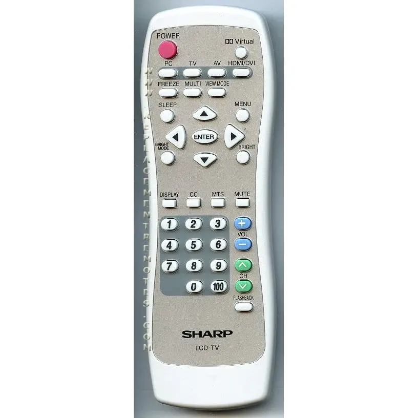 Control remoto de TV Sharp 0LTLP30042003 con Garantí Extendida
