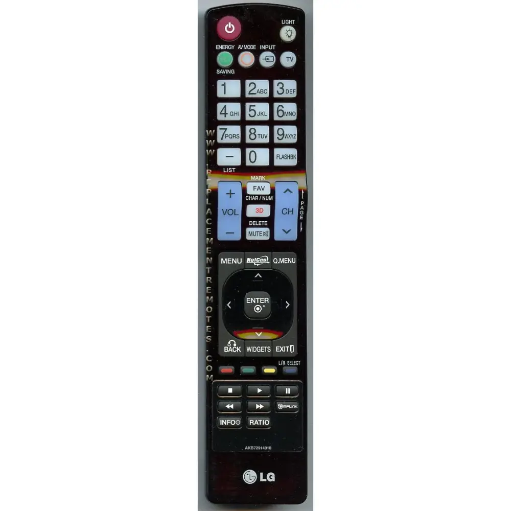 OEM Compatible Control remoto para televisor LG AKB72914018