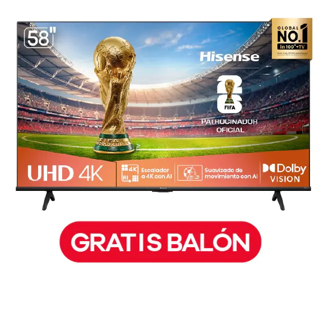 Televisor Hisense 58A6NV | 58" | 4K | HDMI | USB | Wi-Fi | Bluetooth