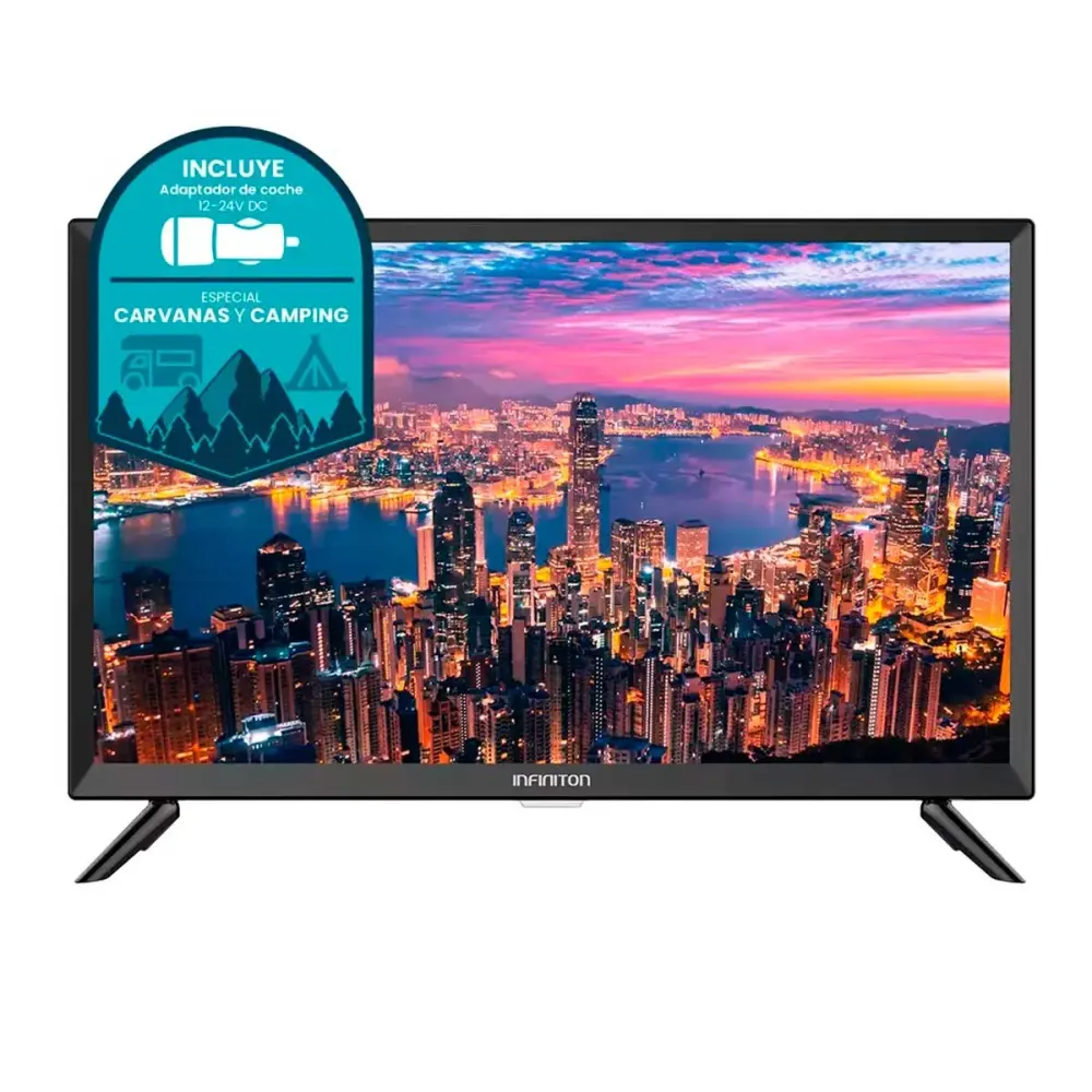 Televisor Infiniton INTV-24N33C 24'' HD destacado caravanas F negro