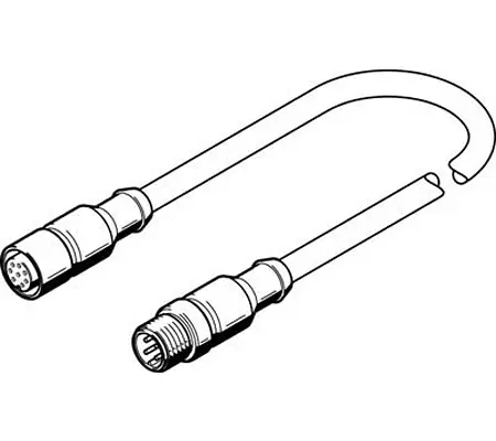 Cable terminado | NEBV-M12G8-K-5-M12G4 Festo