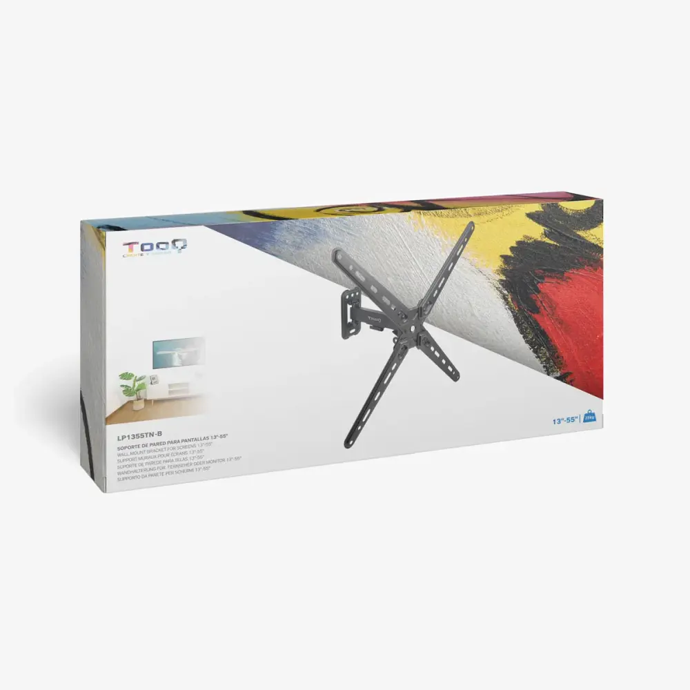 Cable de Audio Óptico Soporte de TV TooQ LP1355TN-B 13"-55" inclinable y pivotable negro