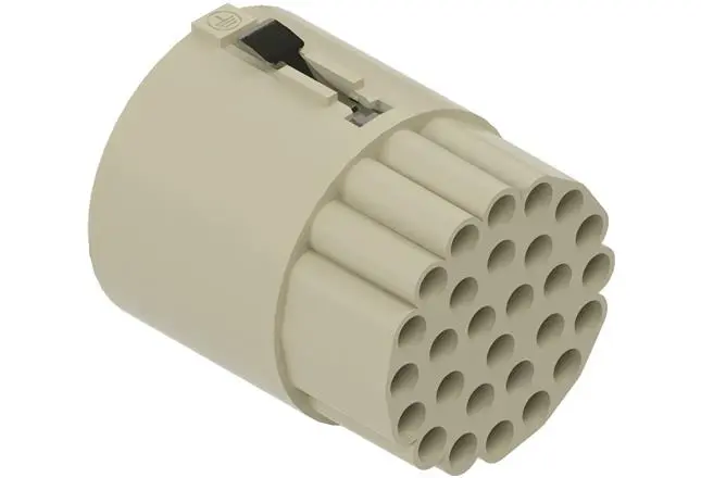 Encastre de conector Hembra 28 pines para uso con Conector circular | 19590202802 HARTING