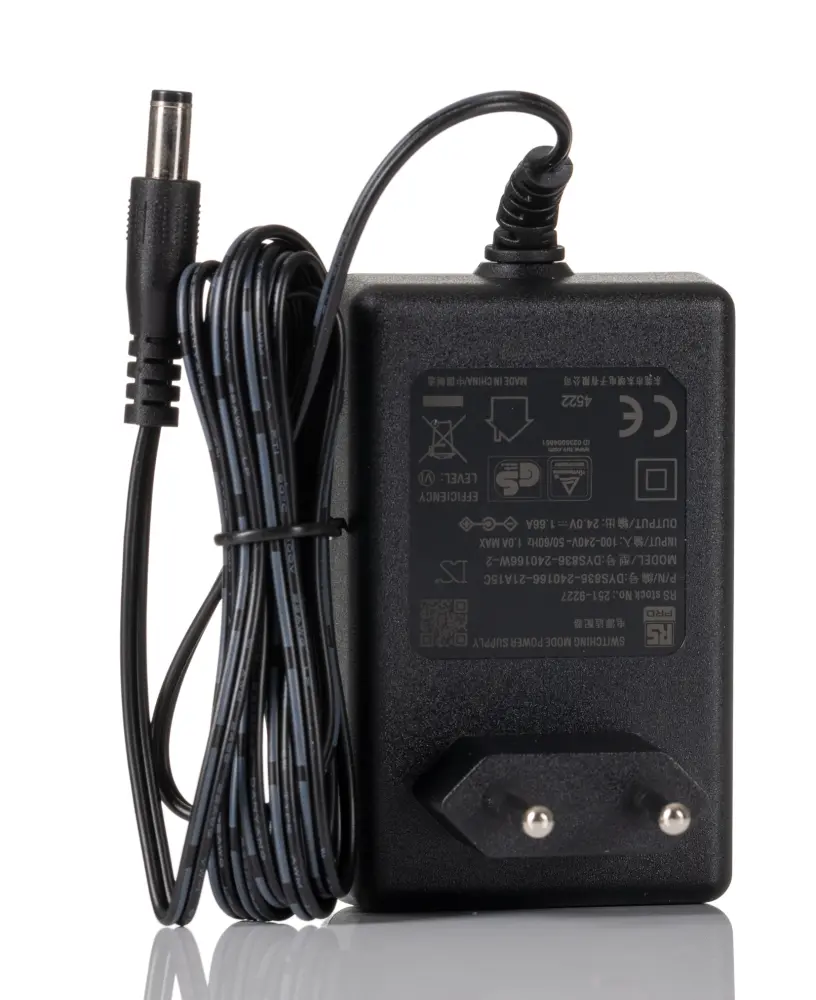 Adaptador AC/DC 100 → 240V ac, 24V dc, 1 salida, Adaptador de alimentación ac/dc, 1.66A, 40W, Europa, No