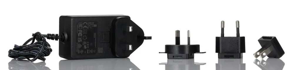 Adaptador AC/DC 100 → 240V ac, 24V dc, 1 salida, Adaptador de alimentación ac / dc intercambiable, 1A,