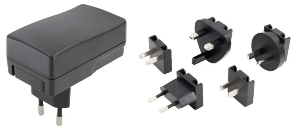 Adaptador AC/DC 100V ac, 5V dc, 1 salida, Adaptador ac/dc, 1A, 5W, Conector macho global, , Aprobación médica