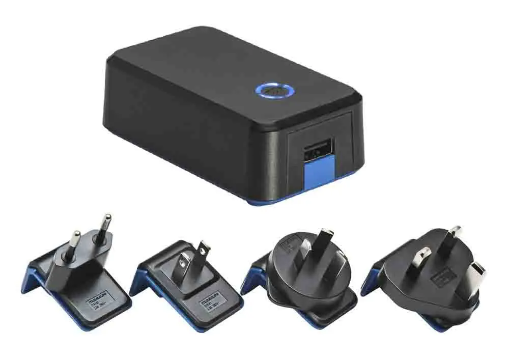 Adaptador AC/DC Mascot 90 → 264V ac, 5V dc, 1 salida, Adaptador ac/dc, 1A, 5W, Australia, Europa, UK, US, , | 3825509000