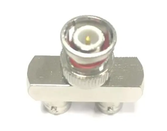 Adaptador coaxial 50Ω, Macho En T Conector macho BNC Hembra BNC, 4GHz Coaxial Níquel