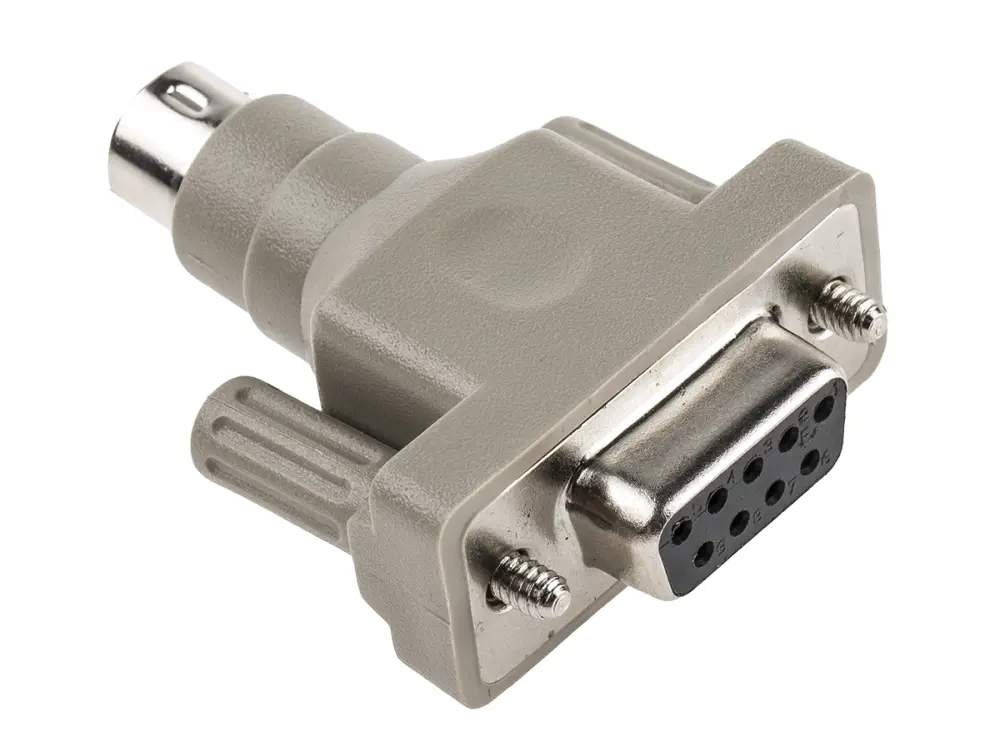 Adaptador D-Sub de D-Sub de 9 vías Hembra Mini DIN Macho