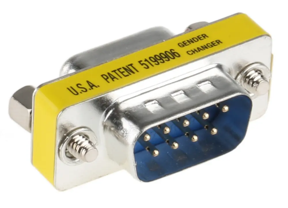 Adaptador D-Sub de D-Sub de 9 vías Macho D-Sub de 9 vías Hembra