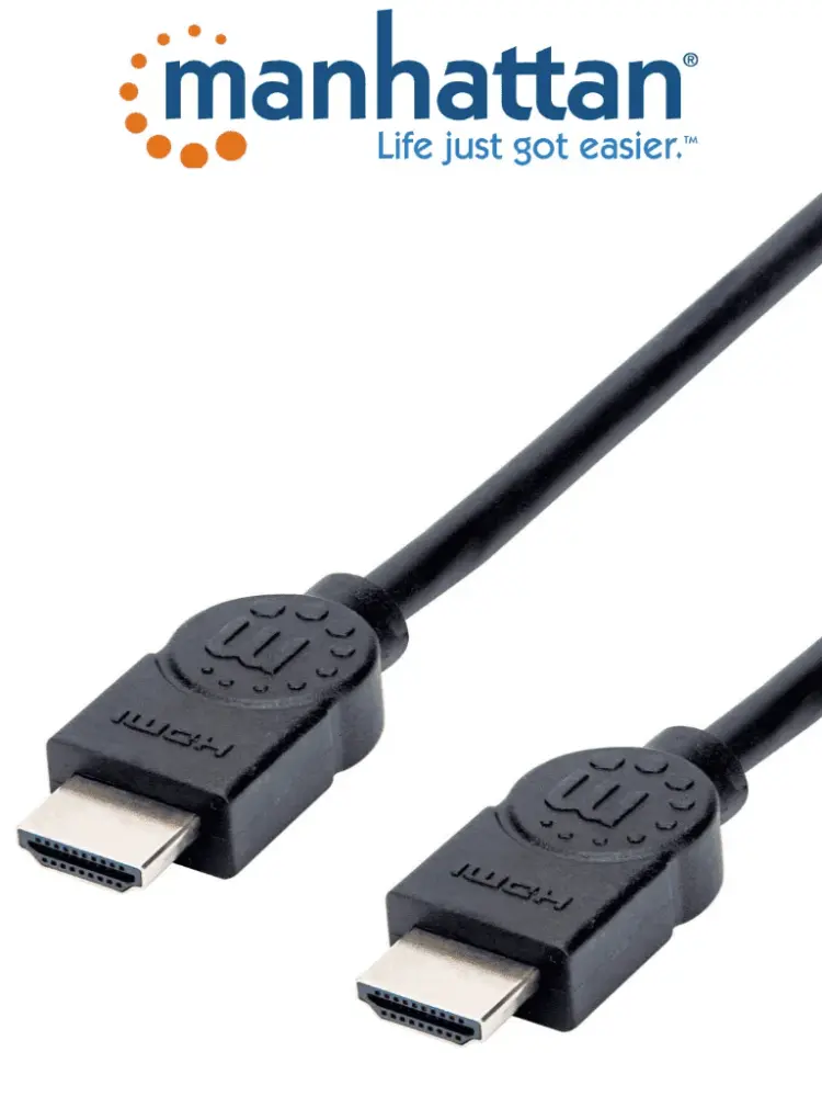 MANHATTAN 355308- Cable HDMI de Alta Velocidad de 1.5 metros/ Resolución 4k@30Hz/ Soprota 3D/ Diseño Resistente al Enred...