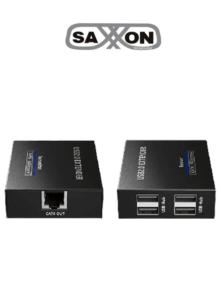 SAXXON LKV100USB - Extensor USB/ 1 Puerto USB de Entrada/ Autoriza Extender hasta 4 puertos USB de Salida/ Hasta 150m con ...