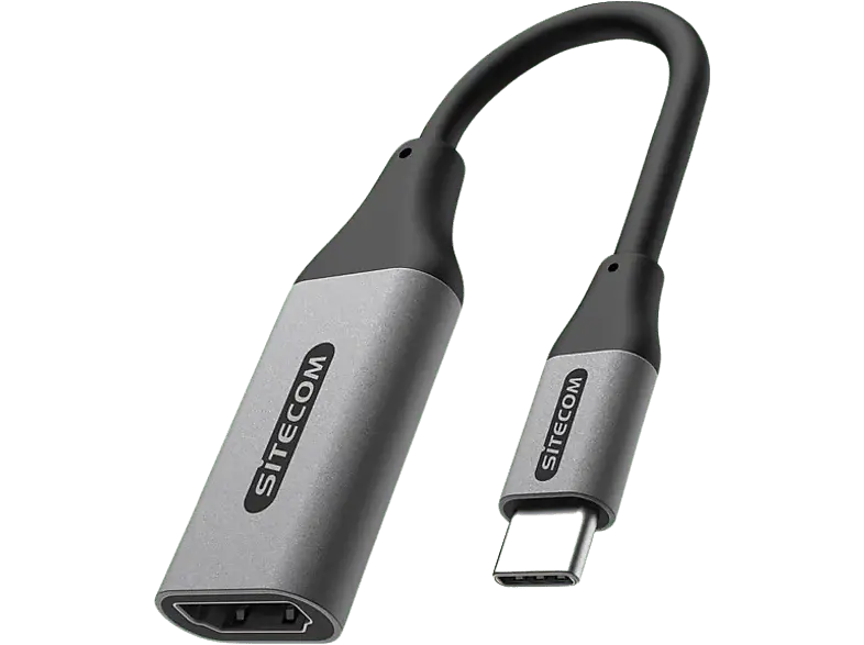 SITECOM Adaptateur vidéo USB-C vers HDMI 2.0 Argenté / Noir (AD-1002)
