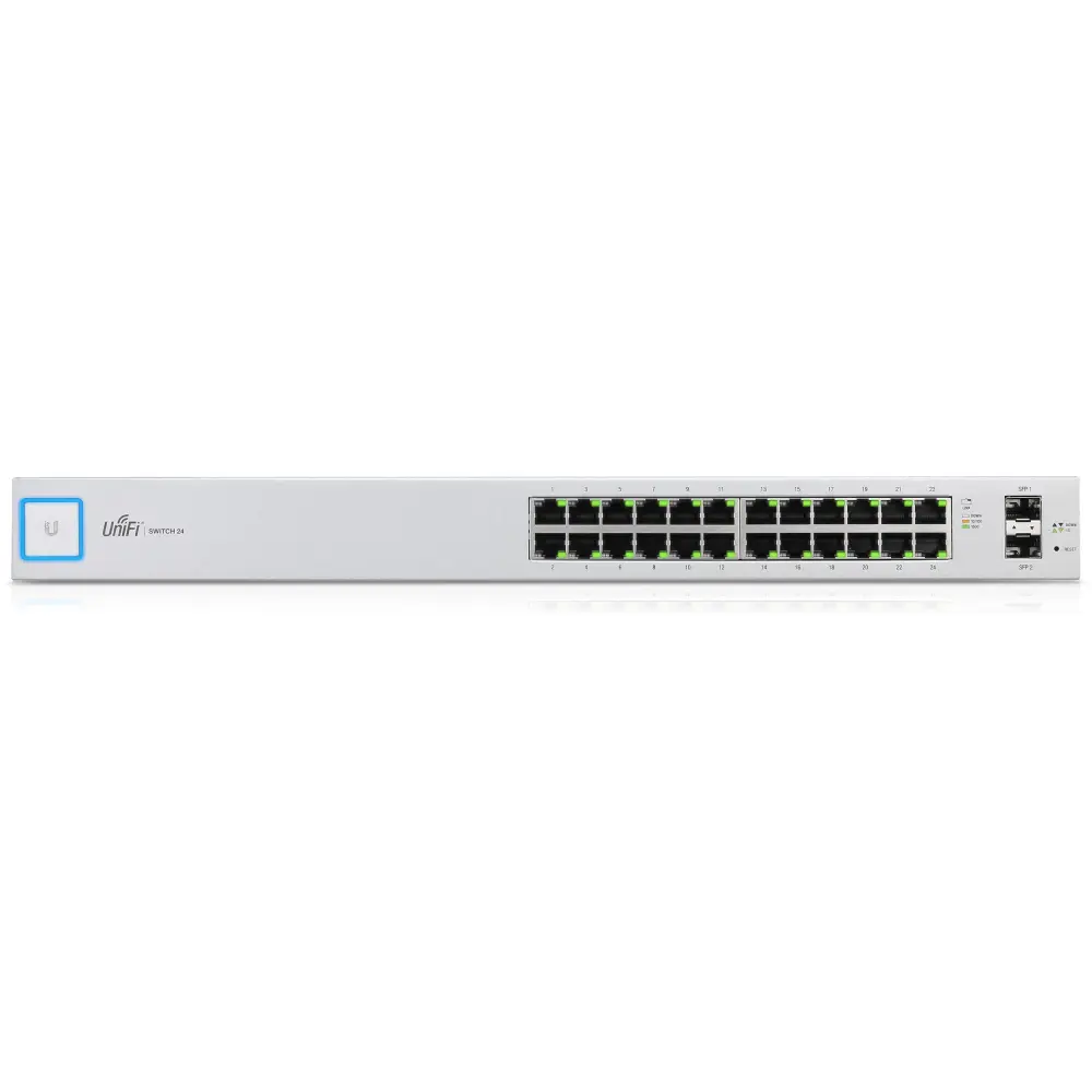 Switch Ubiquiti Administrable Gigabit de 26 Puertos: 24 Conexión de red y 2 SFP US-24