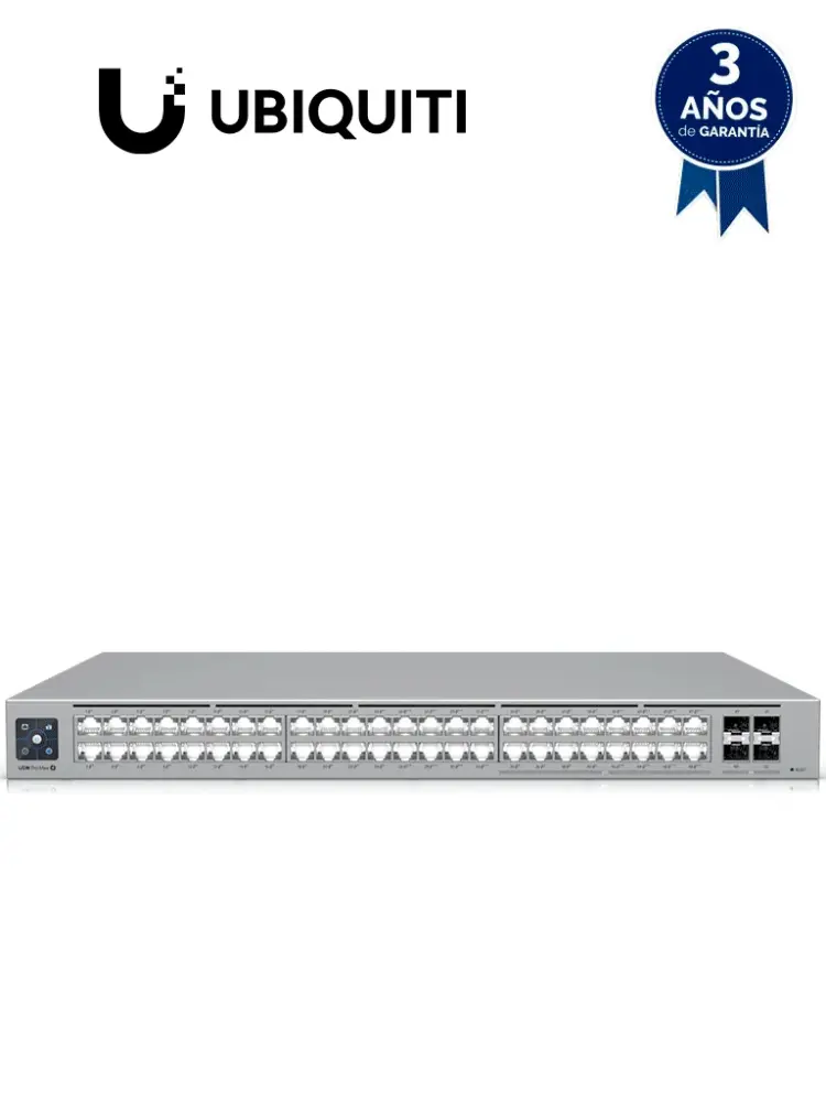 UBIQUITI USW-PRO-MAX-48-POE - Switch UniFi con funciones capa 3, 48 puertos (16 puertos 2.5 GbE y 32 puertos 1 GbE), 2 pue...