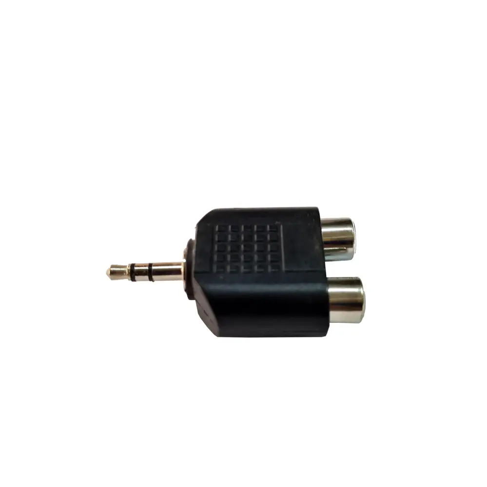 Compatible Universal ADAPTADOR 2 JACK RCA PLUG 3.5 ESTEREO RADOX CM-108