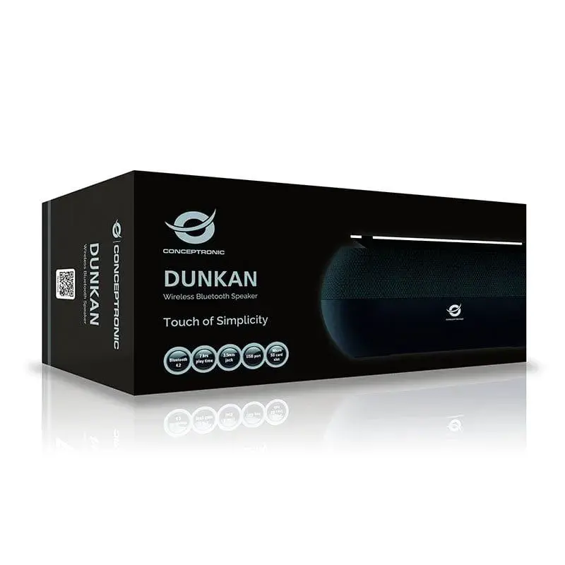 Altavoz portátil Red Dunkan Conceptronic ví Bluetooth 10W táctil rojo | Resistente al Agua IPX7