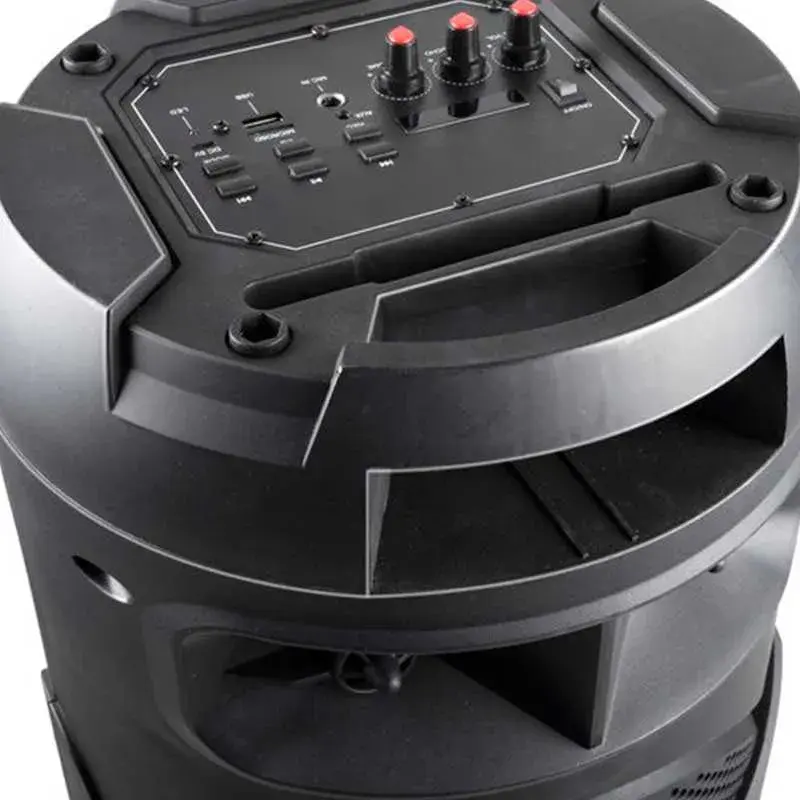 Certificado Hi-Res Audio Altavoz inalámbrico Dunlop MW-538 Bluetooth 5.0 2x20W 1500mAh luces LED negro Ø27,9x79,6 cm