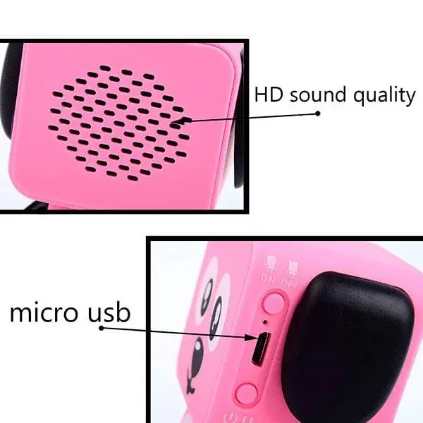 Premium Bluetooth Altavoz perro bailarín Bluetooth 3W Rosa