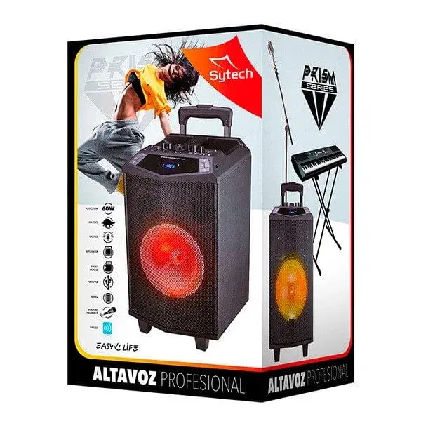 Premium Bluetooth Altavoz trolley Sytech SY-XTR22 con bluetooth, karaoke y mando distancia