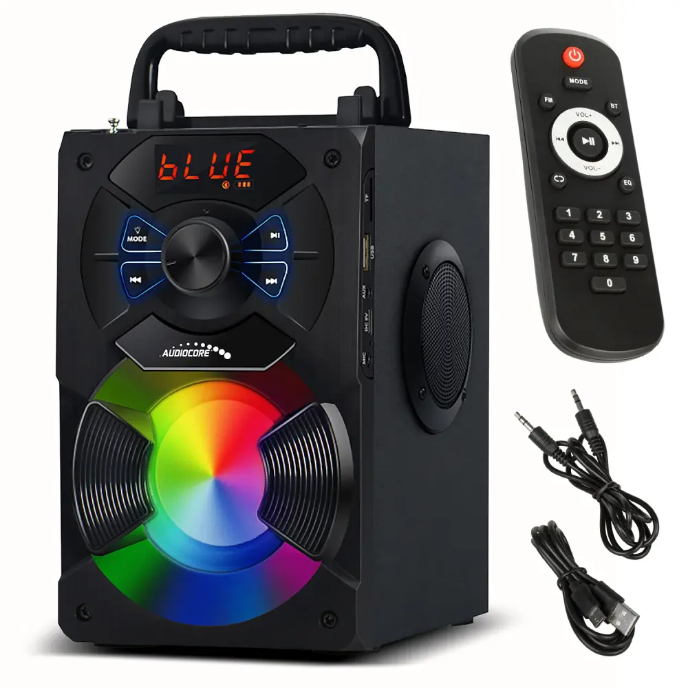 Premium Bluetooth Audiocore AC730 Altavoz Bluetooth Portátil / Radio / SD / MMC / Entrada Aux / USB / Iluminación / Cont...