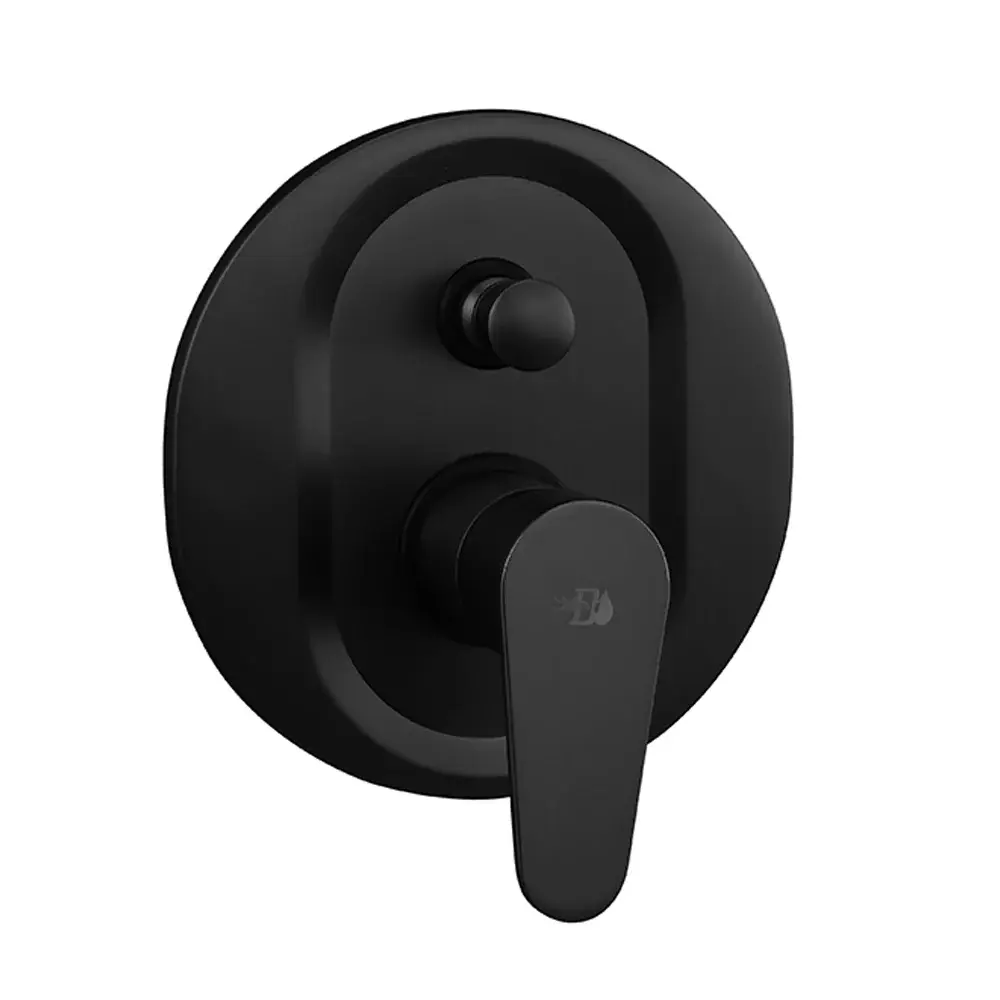 Altavoz para Exteriores Mezclador empotrado para ducha con desviador serie Elizabeth negro mate